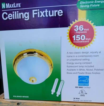 Photo of free 2 ceiling light fixtures (North Chelmsford) #1