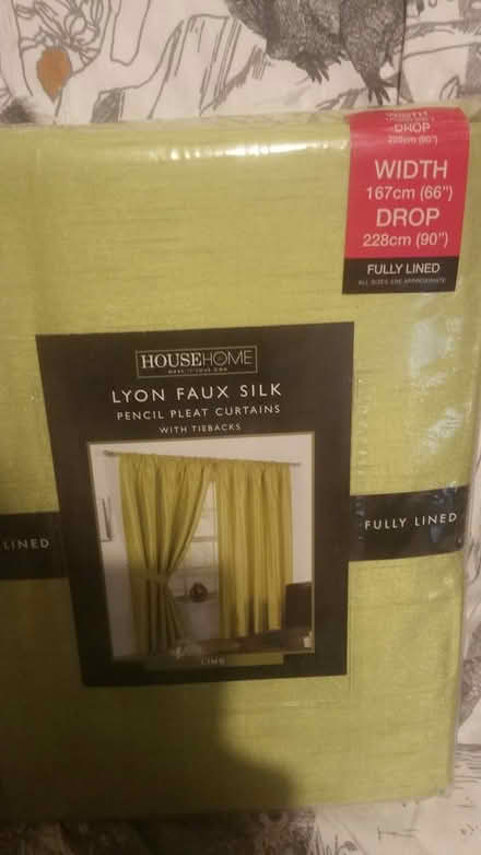 Photo of free lime green curtains (Parson cross S5) #2
