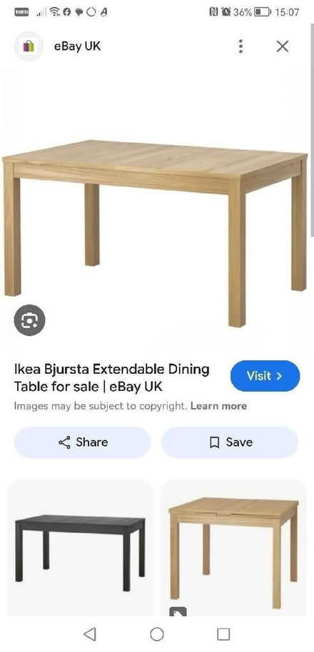 Photo of free Large IKEA Bjursta. Extendable dining table only (Narborough LE19) #1