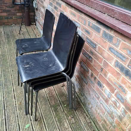 Photo of free 5x Ikea Martin stackable chairs - Black (Meir Hay ST3) #3