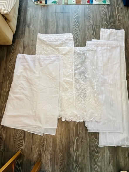 Photo of free Assorted lace/sheer curtains (Northville NP44) #1