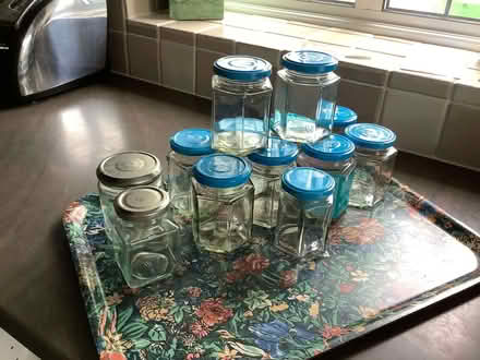 Photo of free Clear Hexagonal Glass Jars (Goring-by-Sea BN12) #1