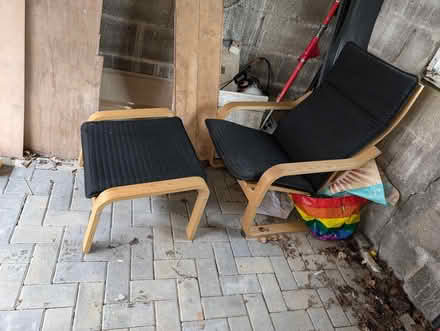 Photo of free IKEA poang armchair and footstool. (Banwell BS29) #1