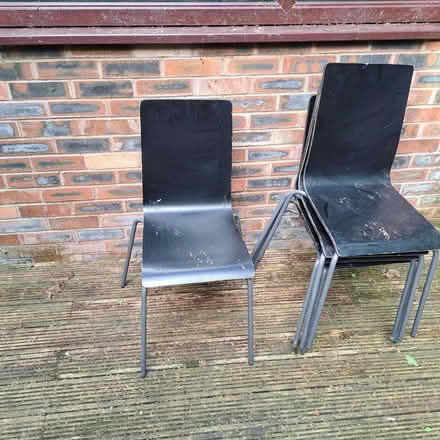 Photo of free 5x Ikea Martin stackable chairs - Black (Meir Hay ST3) #1