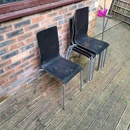 Photo of free 5x Ikea Martin stackable chairs - Black (Meir Hay ST3) #2