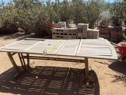 Photo of free 9’Large Expand Teak Picnic Table (NE Heights-Indian School/Penn) #2