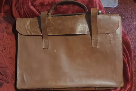 Photo of free Soft brown leather music briefcase (Litchard, Bridgend CF31) #1
