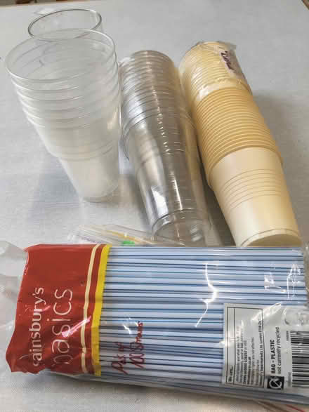 Photo of free Plastic cups and drinking straws (Redhill RH1 6) #1