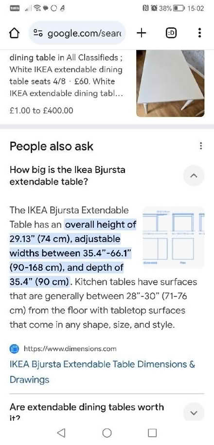 Photo of free Large IKEA Bjursta. Extendable dining table only (Narborough LE19) #2