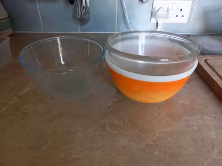 Photo of free 3 glass mixing bowls (Kedleston Road DE22) #1