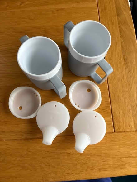 Photo of free 2 adult drinking beakers with lids (Landican CH43) #1