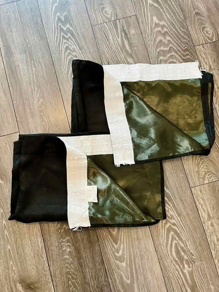 Photo of free Dark green pencil pleat curtains (Northville NP44) #2