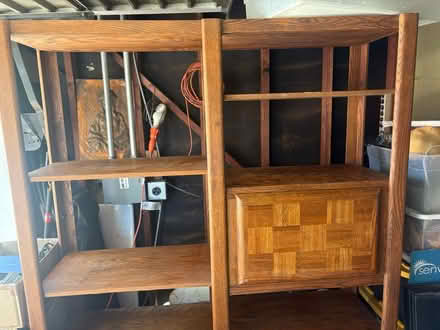 Photo of free Tall Oak wood shelves (Winnetka) #1