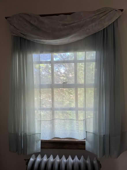 Photo of free Teal sheer curtains 3 sets (Swarthmore) #1