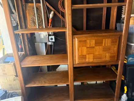 Photo of free Tall Oak wood shelves (Winnetka) #2