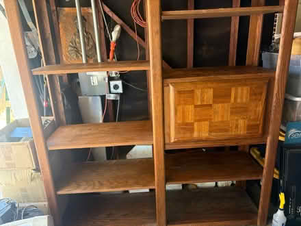 Photo of free Tall Oak wood shelves (Winnetka) #2