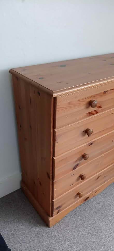 Photo of free Pine light weight chest of drawers (St Leonards TN38) #3