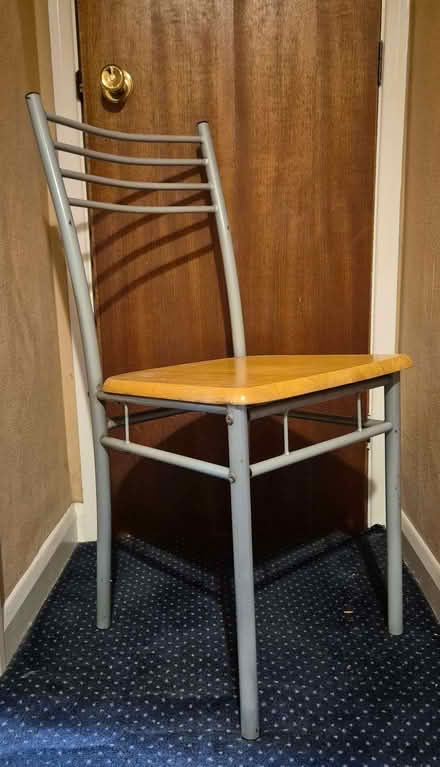 Photo of free Two metal framed kitchen chairs (Boothgate DE56) #1