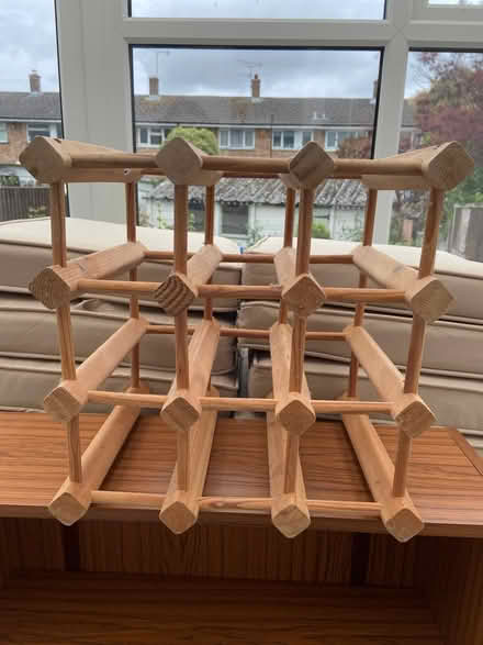 Photo of free Wooden wine rack holds up to 12 bottles (Milton PO3) #1