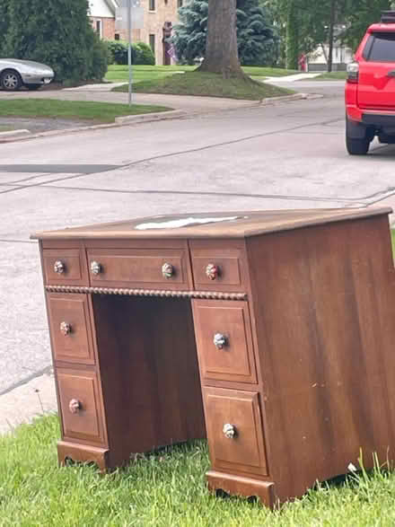Photo of free Small walnut desk (Downers Grove) #1