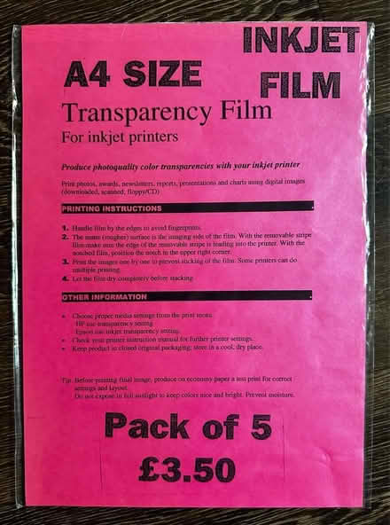 Photo of free Inkjet Film (Chigwell IG7) #1
