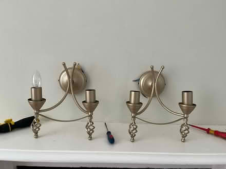 Photo of free Brass effect wall lights (Dun Laoghaire) #2