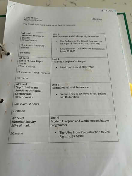 Photo of free 2 Boxes of printed old GCSE notes (Tottenham N17) #4