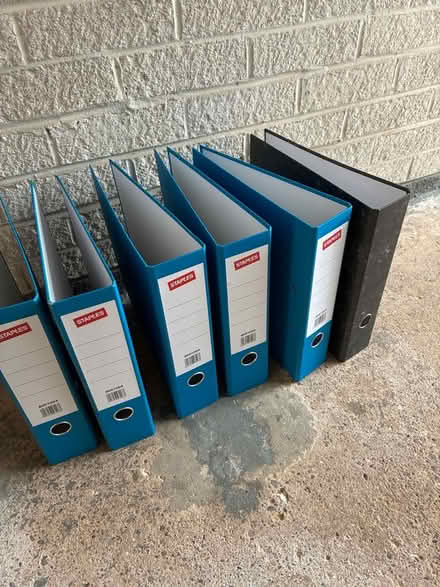 Photo of free Qty six lever arch folders (Heage DE56) #1