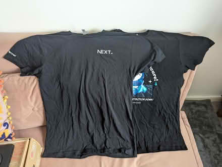 Photo of free 2 brand new black t-shirts (L) (Leytonstone) #1