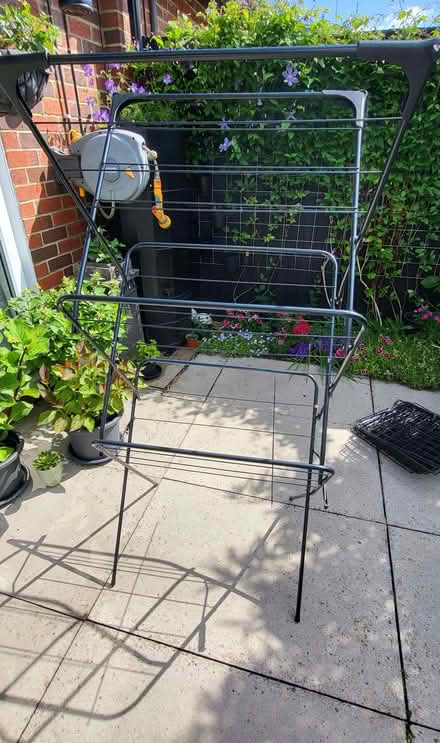 Photo of free Folding Black clothes Airer (Oaklands nr Welwyn AL6) #1