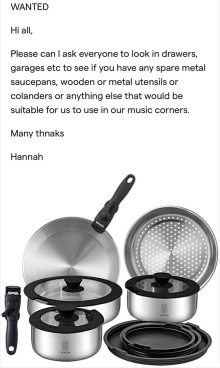 Photo of Pans and utensils (EH10 Fairmilehead) #1