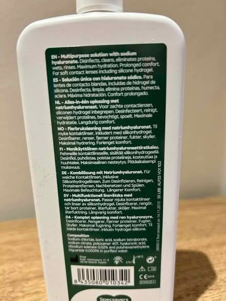 Photo of free Contact lens solution (Matlock DE4) #2
