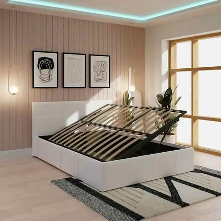 Photo of free King Size Ottoman Bed (Faux Leather) (Craigmillar Park EH16) #1