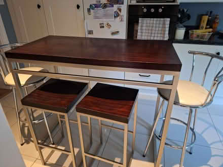 Photo of free High table and four high Stools (Celbridge) #4