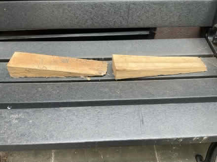 Photo of free 2 wood wedges (Harlem) #1