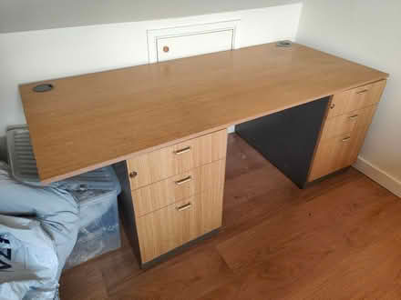 Photo of free Office desk with 2x3 tier drawers (Tyttenhanger AL4) #1
