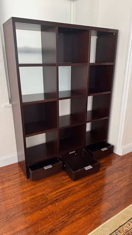 Photo of free Tall wooden bookshelf open boxes (4th Street & 38th Ave) #4
