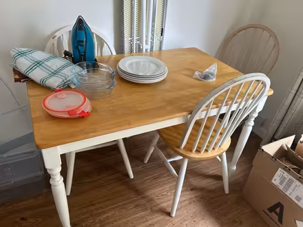 Photo of free Wooden table and 4 chairs (TN4) #1