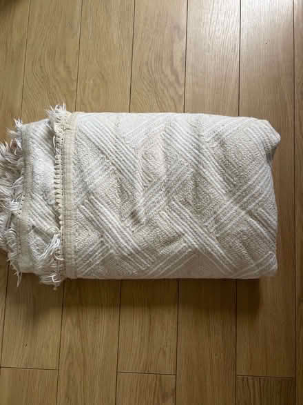 Photo of free Large cream throw/ (Whalley BB7) #1
