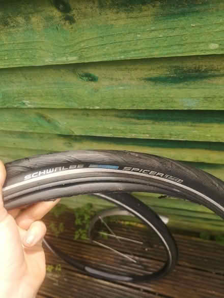 Photo of free Two Schwalbe 700x38c bicycle tyres and a mud guard (New Catton NR3) #2