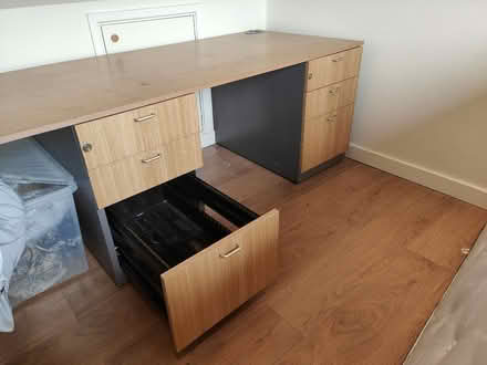Photo of free Office desk with 2x3 tier drawers (Tyttenhanger AL4) #3