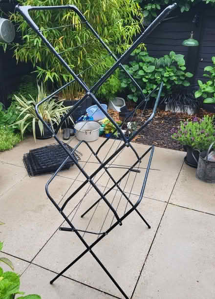 Photo of free Folding Black clothes Airer (Oaklands nr Welwyn AL6) #2