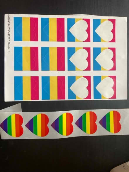 Photo of free Pride heart stickers (Silver Spring) #1