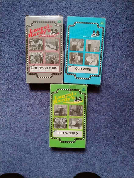 Photo of free 3 Laurel and Hardy VHS (Cheadle Hulme SK8) #1