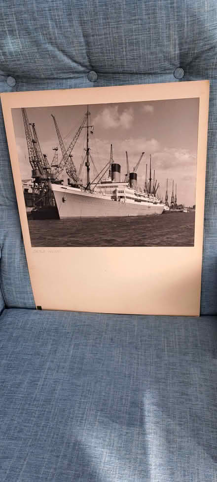 Photo of free 2 b/w mounted prints (oil tanker and ocean liner) (Tickhill DN11) #2