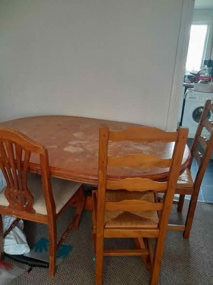 Photo of free Dining table and leather sofa (Newcastle-under-Lyme ST5) #1