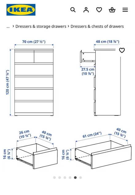 Photo of free Ikea 6- drawer dresser dark brown (Uptown) #2
