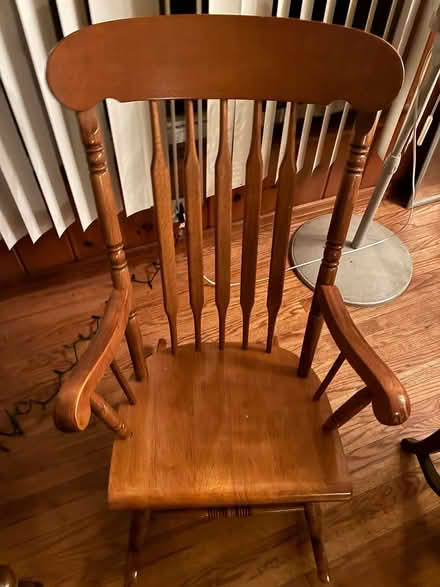 Photo of free Wooden rocking chair (Brookfield) #2