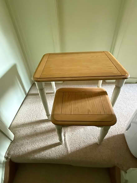Photo of free Two oak stacking tables (Atworth) #1