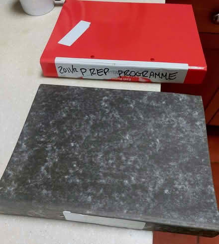 Photo of free 2 sturdy but scruffy A4 ring binders. (Ringmer BN8) #1